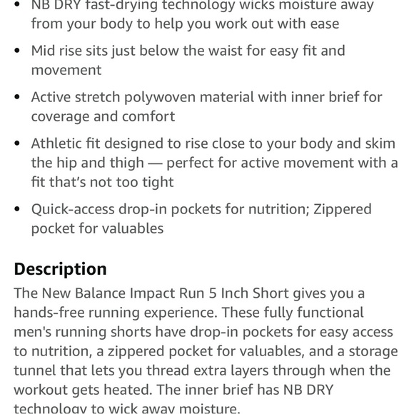 NEW BALANCE Impact 5" Running Shorts Mens SIZE 2XL Thunder Bay Grey Athletic NWT - Picture 16 of 16